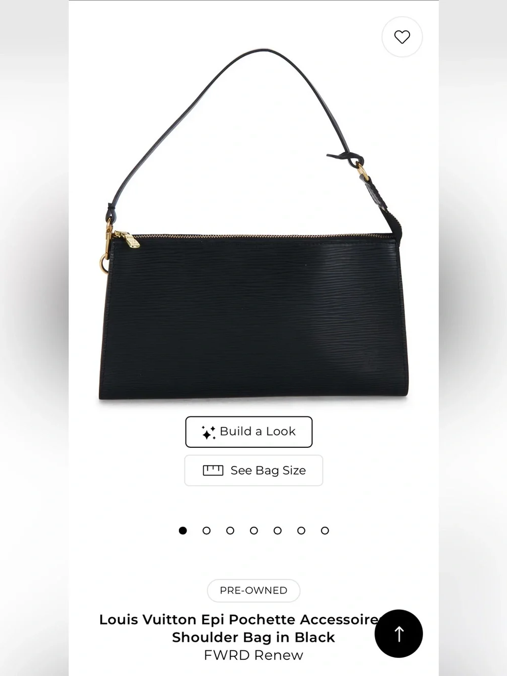 Louis Vuitton Black Epi Leather Pochette with Gold Hardware